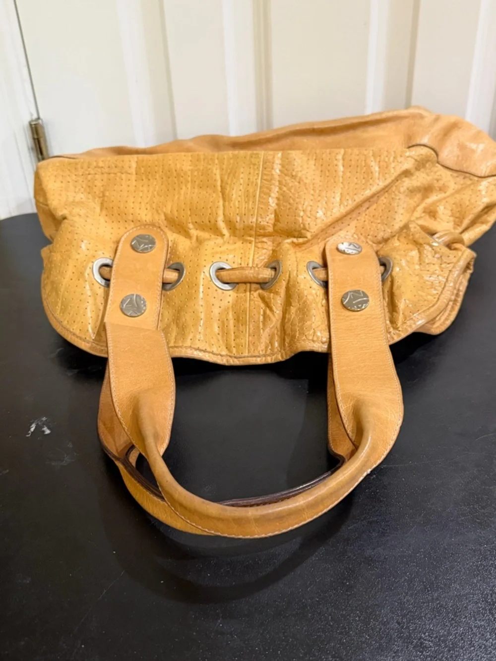 Nannini tan Leather Hobo Bag